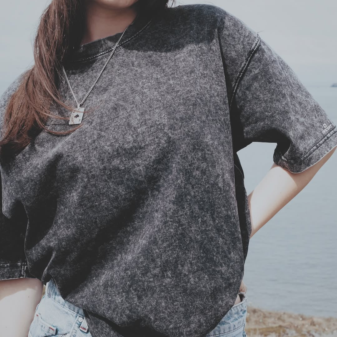 No. 1, Star Relic, Vintage Short Sleeve T-Shirt, 100% Cotton, Black